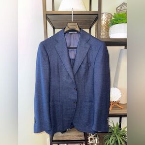 Canali Kei Blue Wool Sport Jacket – Size 40R